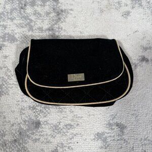 Dior Parfums Black Velvet Cosmetic Makeup Bag